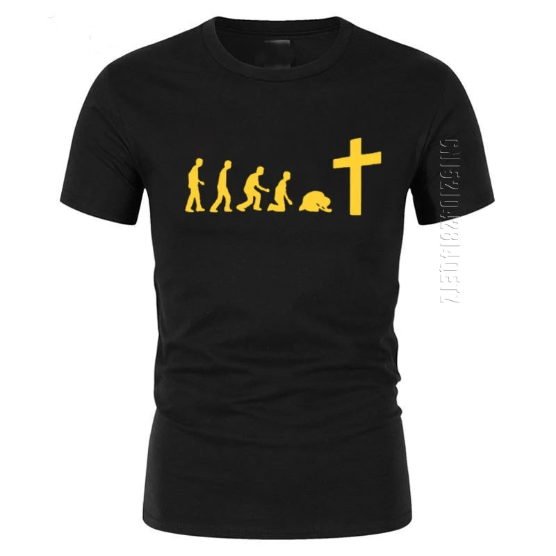 God Is Love: Jesus Is Wonderful Team Jesus Evolution Men's 100% Cotton Christian T-Shirt