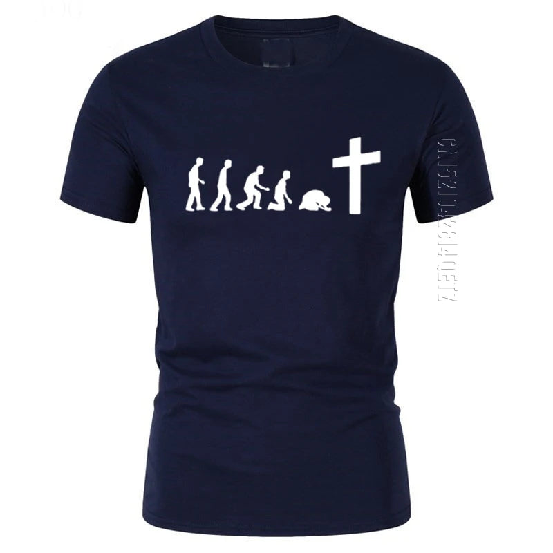 God Is Love: Jesus Is Wonderful Team Jesus Evolution Men's 100% Cotton Christian T-Shirt