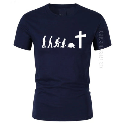 God Is Love: Jesus Is Wonderful Team Jesus Evolution Men's 100% Cotton Christian T-Shirt