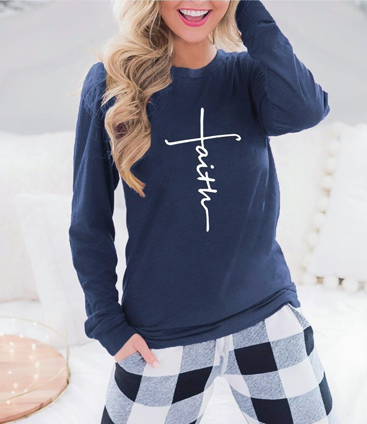 Women's Christian Faith Graphic Tees - Casual Short Sleeve Shirts Featuring Jesus