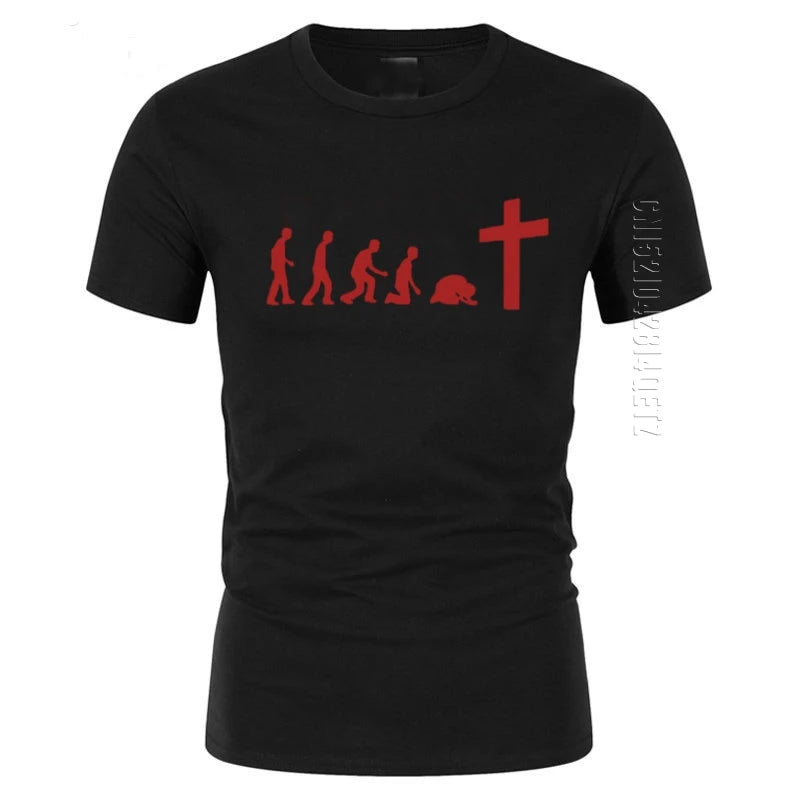 God Is Love: Jesus Is Wonderful Team Jesus Evolution Men's 100% Cotton Christian T-Shirt
