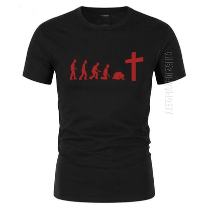God Is Love: Jesus Is Wonderful Team Jesus Evolution Men's 100% Cotton Christian T-Shirt