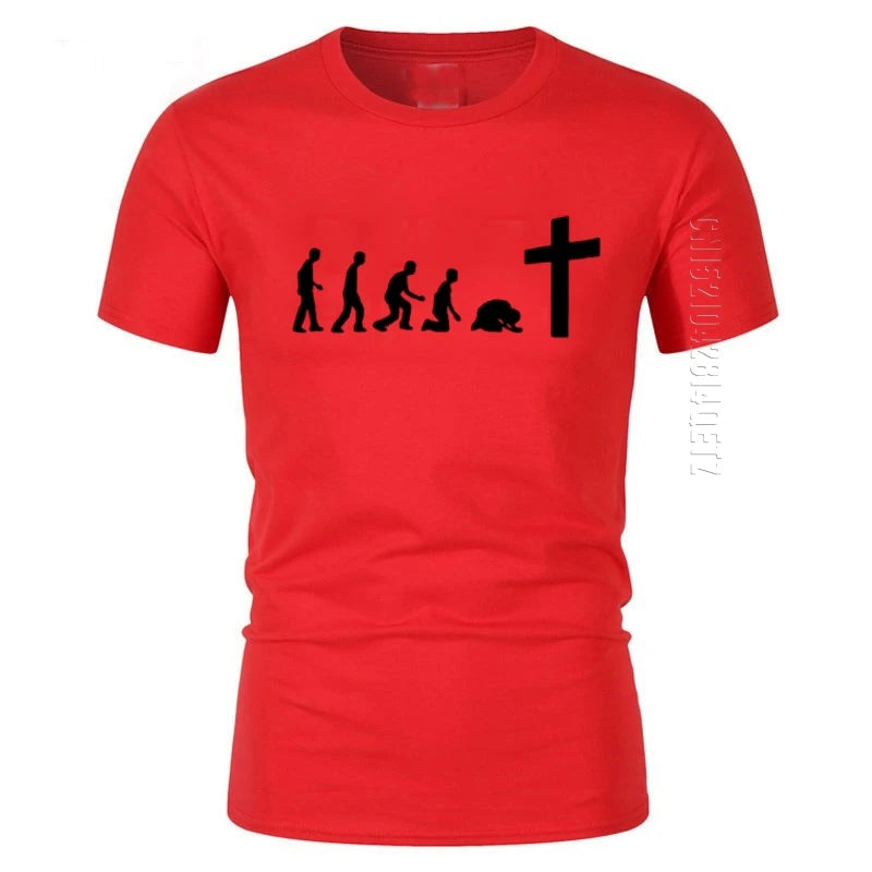 God Is Love: Jesus Is Wonderful Team Jesus Evolution Men's 100% Cotton Christian T-Shirt