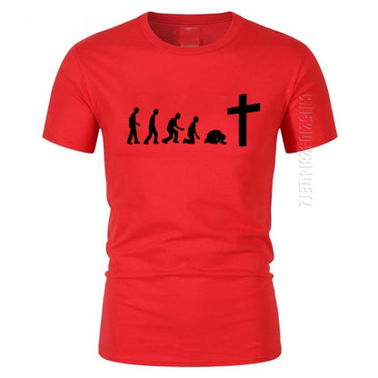 God Is Love: Jesus Is Wonderful Team Jesus Evolution Men's 100% Cotton Christian T-Shirt