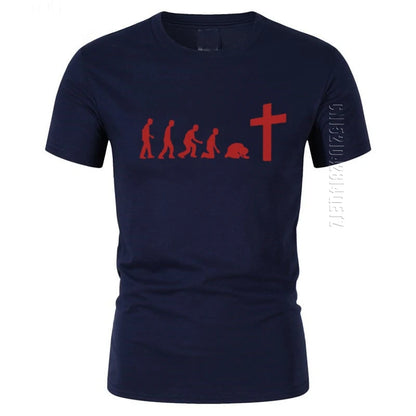 God Is Love: Jesus Is Wonderful Team Jesus Evolution Men's 100% Cotton Christian T-Shirt