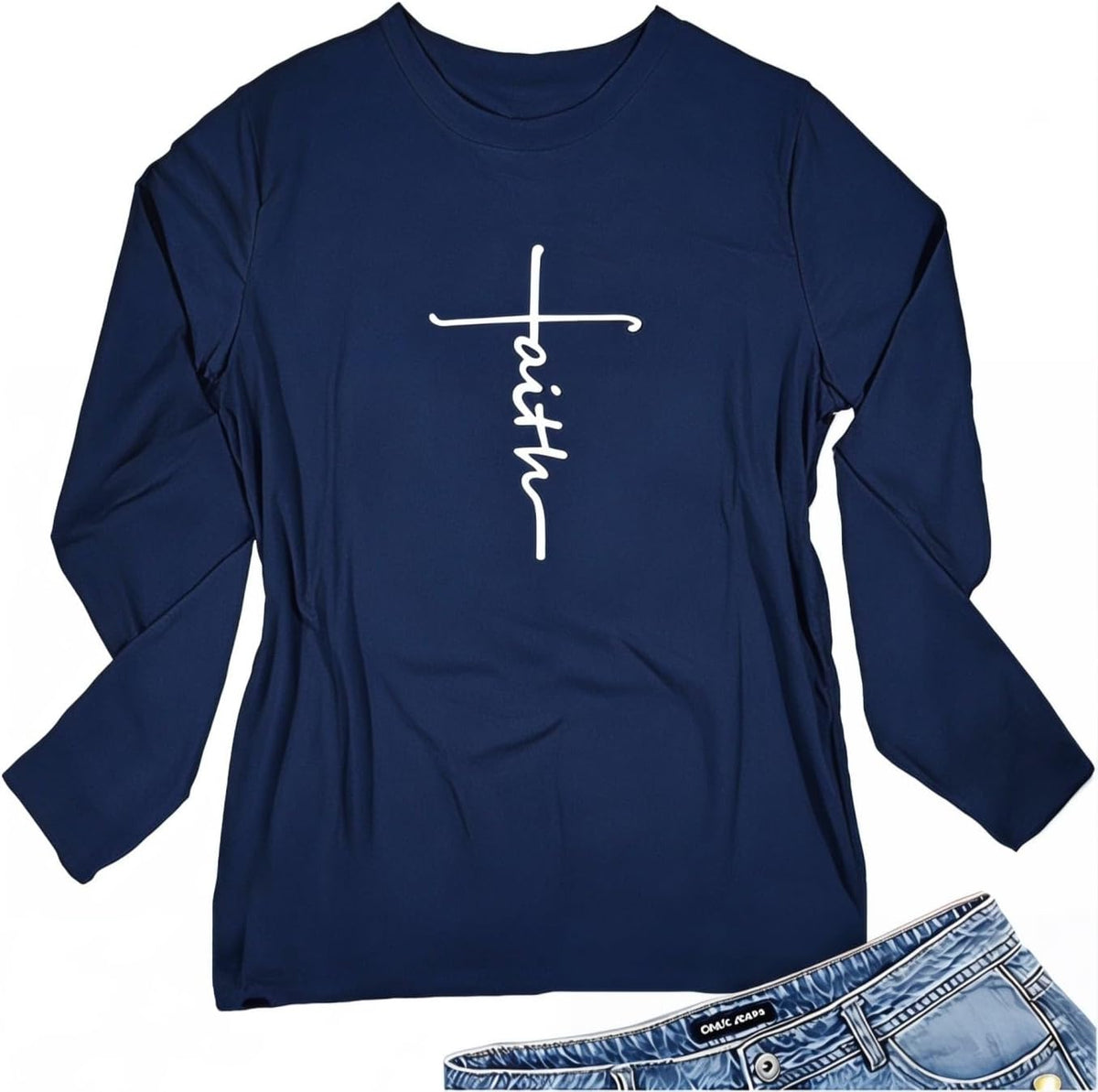 Women's Christian Faith Graphic Tees - Casual Short Sleeve Shirts Featuring Jesus