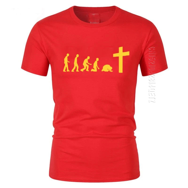 God Is Love: Jesus Is Wonderful Team Jesus Evolution Men's 100% Cotton Christian T-Shirt
