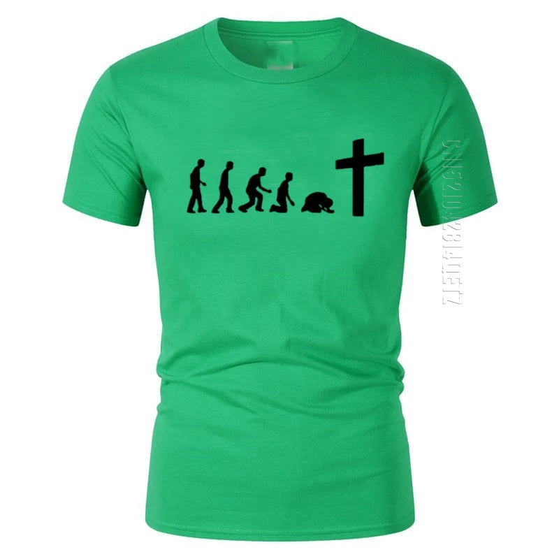 God Is Love: Jesus Is Wonderful Team Jesus Evolution Men's 100% Cotton Christian T-Shirt