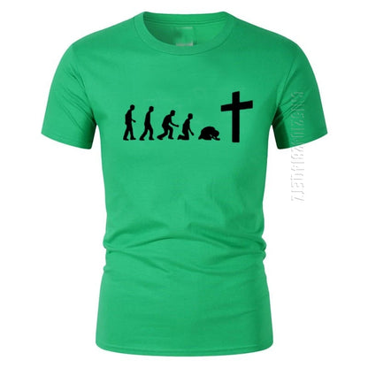 God Is Love: Jesus Is Wonderful Team Jesus Evolution Men's 100% Cotton Christian T-Shirt