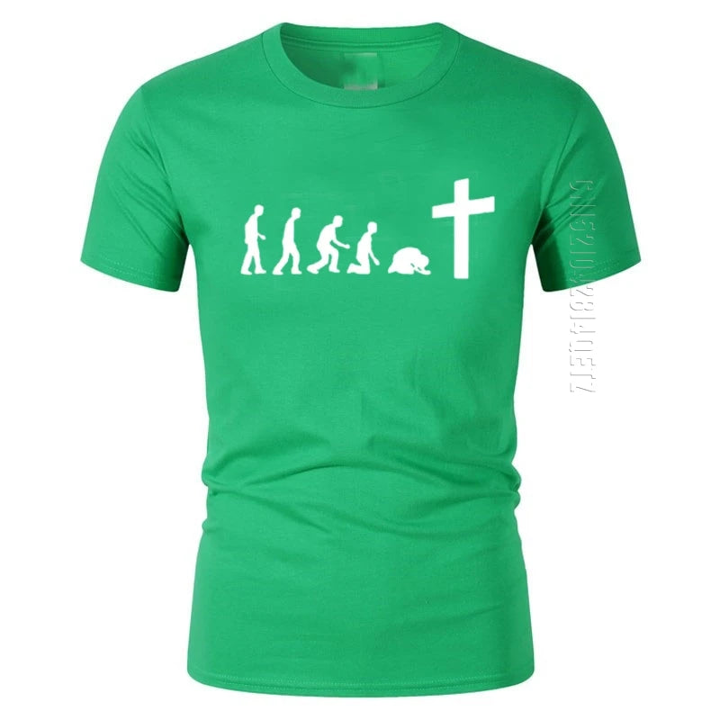 God Is Love: Jesus Is Wonderful Team Jesus Evolution Men's 100% Cotton Christian T-Shirt