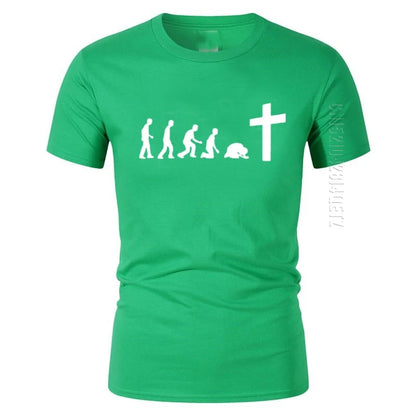 God Is Love: Jesus Is Wonderful Team Jesus Evolution Men's 100% Cotton Christian T-Shirt
