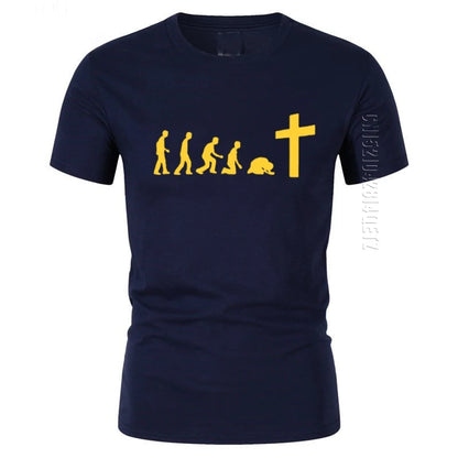 God Is Love: Jesus Is Wonderful Team Jesus Evolution Men's 100% Cotton Christian T-Shirt