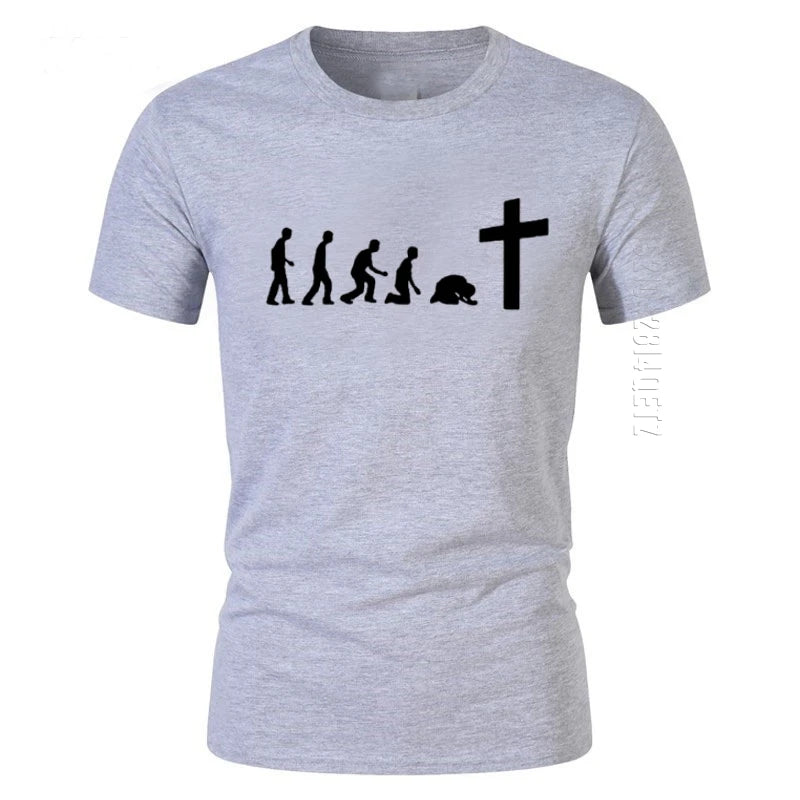 God Is Love: Jesus Is Wonderful Team Jesus Evolution Men's 100% Cotton Christian T-Shirt