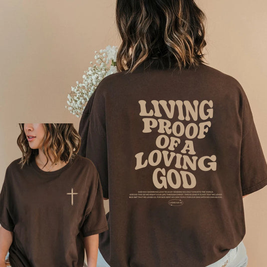 Aesthetic Christian T-Shirt - Trendy Brown Jesus Apparel with Bible Verse - Stylish Streetwear Gift